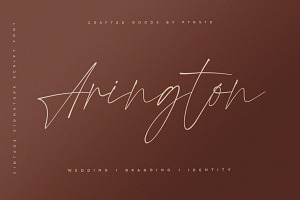 Arington | Vintage Signature Script, a Script Font by Pentagonistudio