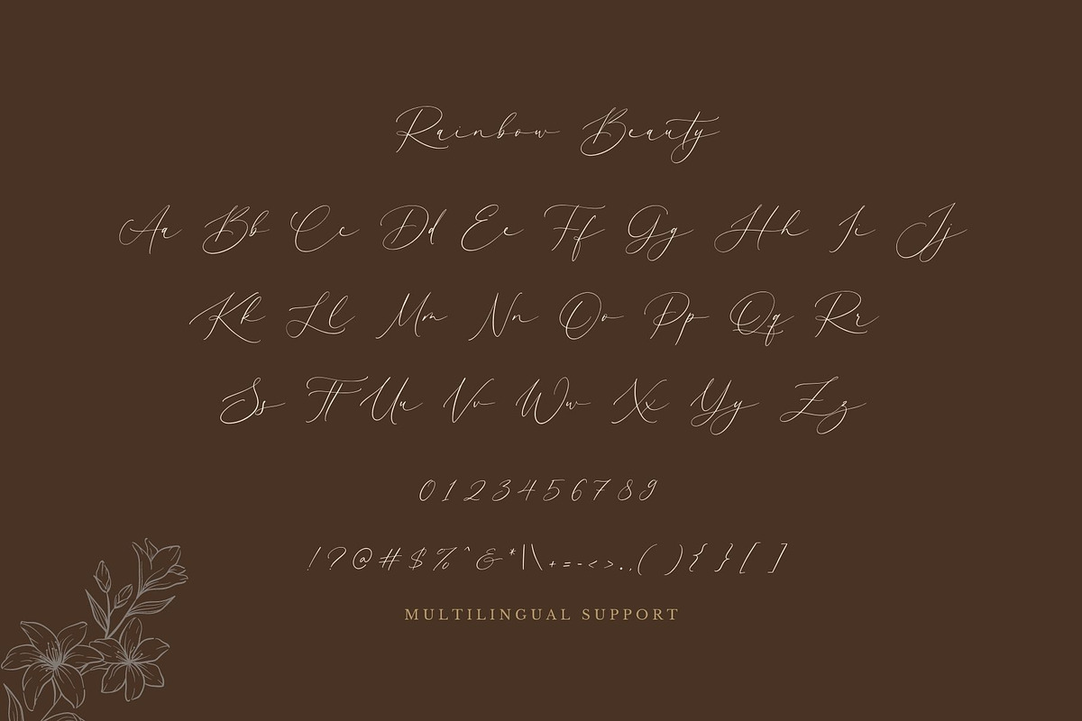 Rainbow Beauty - Chic Calligraphy, a Script Font by Nirmana Visual (Photo 6 of 8)