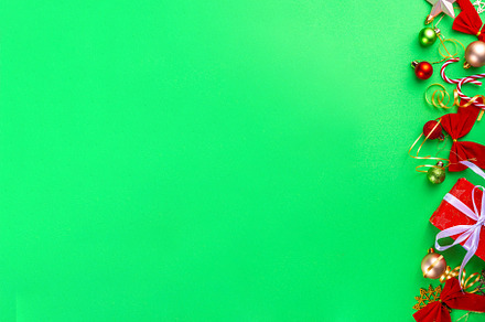 Bright green New Year Christmas background, a Holiday Photo by Rimma
