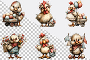 Whimsical Easter Chicken Clipart Bun, an Illustration by SVGArt (Thumbnail 2 of 7)