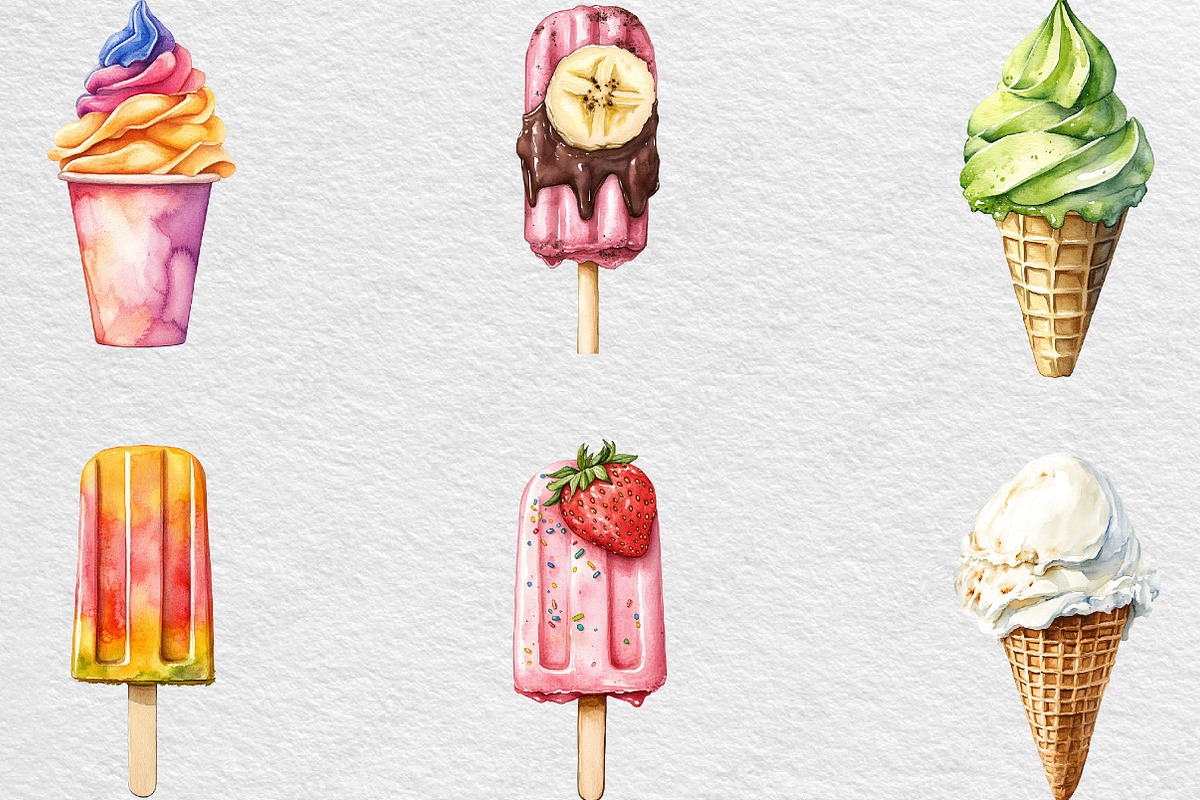 Summer Sweet Treats Clipart, an Illustration by Black Bird Studio (Photo 3 of 6)