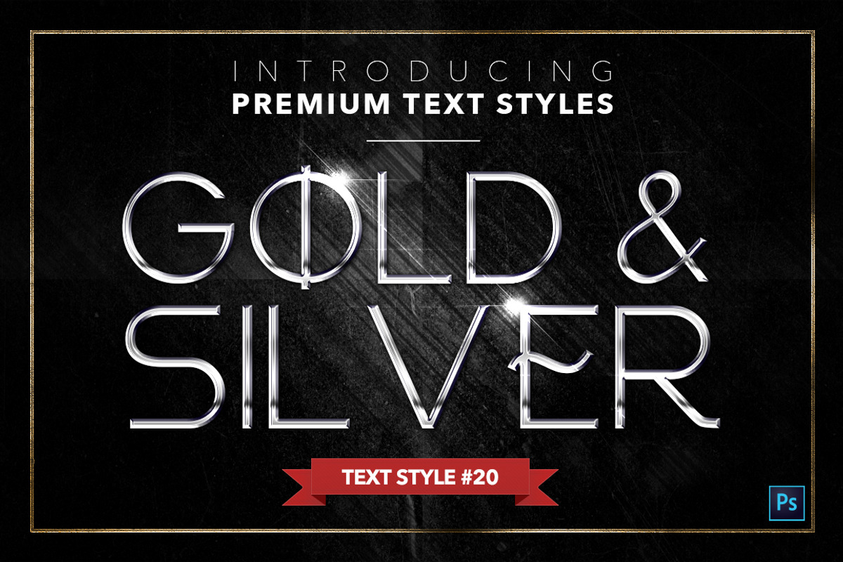 Gold & Silver #4 - 20 Text Styles, a Layer Style Add-On by Jonas Stensgaard (Photo 21 of 23)