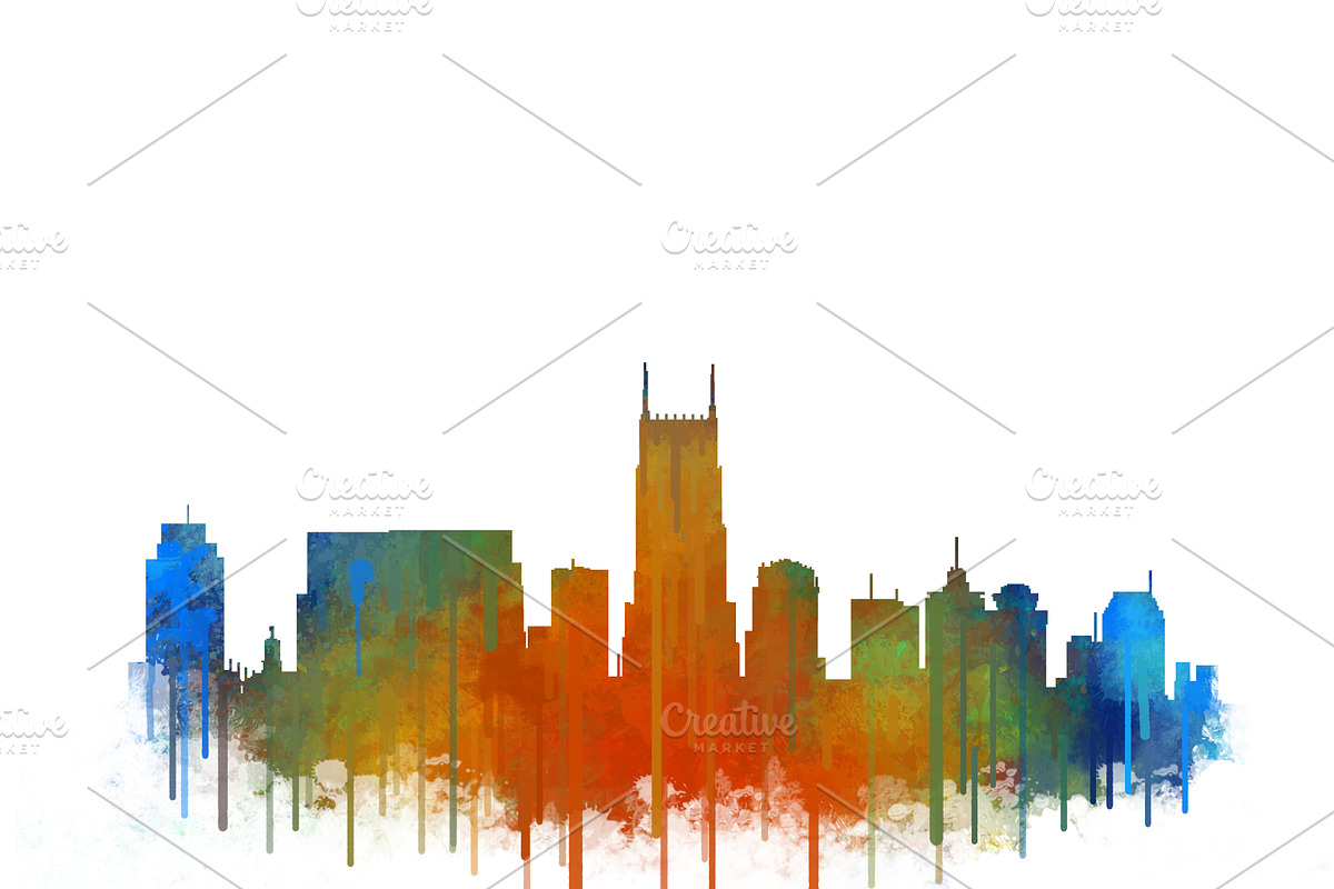10xFiles Pack Nashville Skylines, an Illustration by HQPhoto Store (Photo 4 of 9)