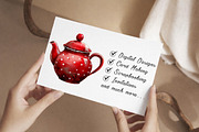 Watercolor Teapot and Teacup Clipart, an Illustration by Libby Wishes (Thumbnail 5 of 7)