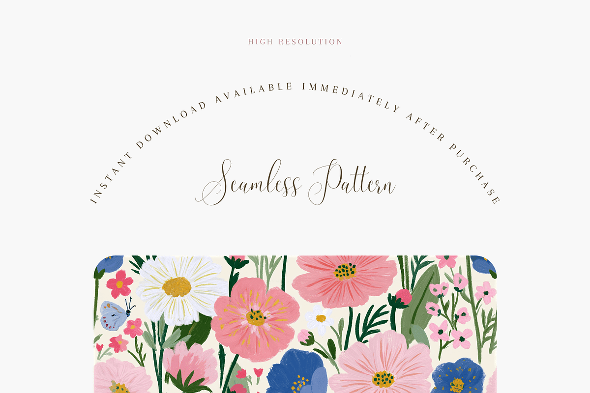Cottage Garden Floral Pattern, a Pattern Graphic by Pati Charm Studio