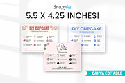 Cupcake Kit Instructions Guide Cards, a Card Template by Snapybiz (Thumbnail 5 of 10)