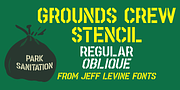 Grounds Crew Stencil JNL, a Font by Jeff Levine Fonts (Thumbnail 1 of 5)