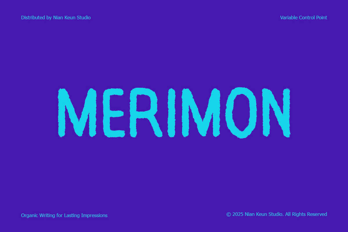 Merimon - Handwritten Display, a Handwritten Font by Nian Keun Studio (Photo 1 of 11)