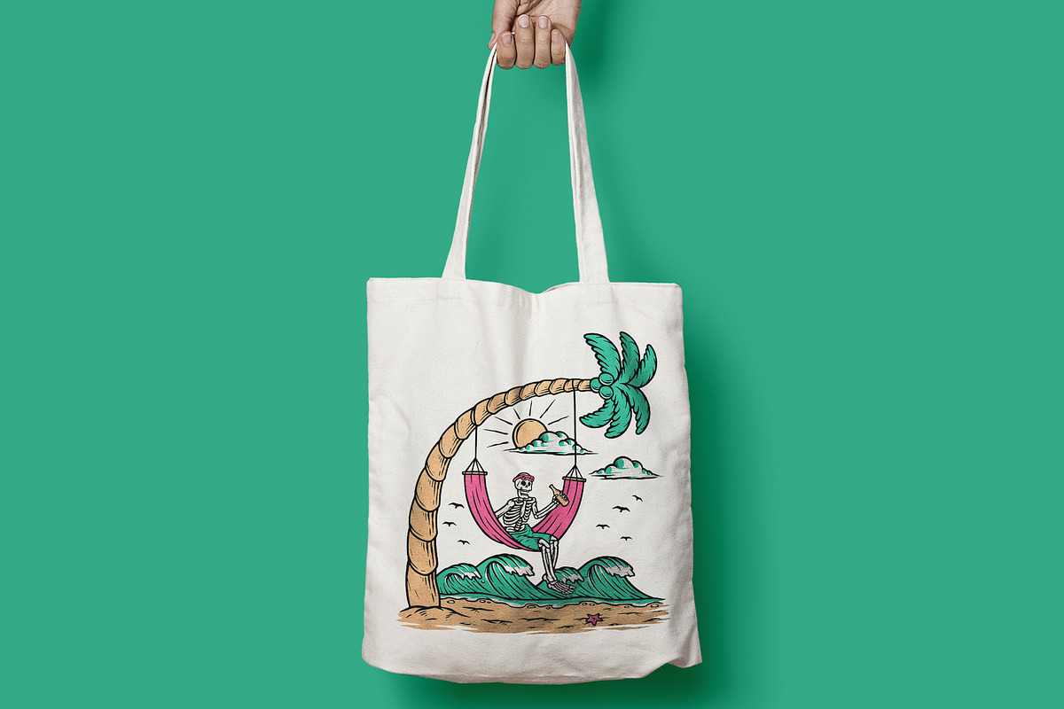 Skull chilling on the beach, a Food Illustration by gunaonedesign (Photo 4 of 4)