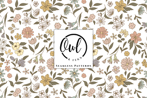 Cottage Blossoms Seamless Pattern