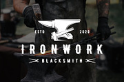 Ironwork Emblem Logo Template, a Branding & Logo Template by vectorwithin (Thumbnail 2 of 3)