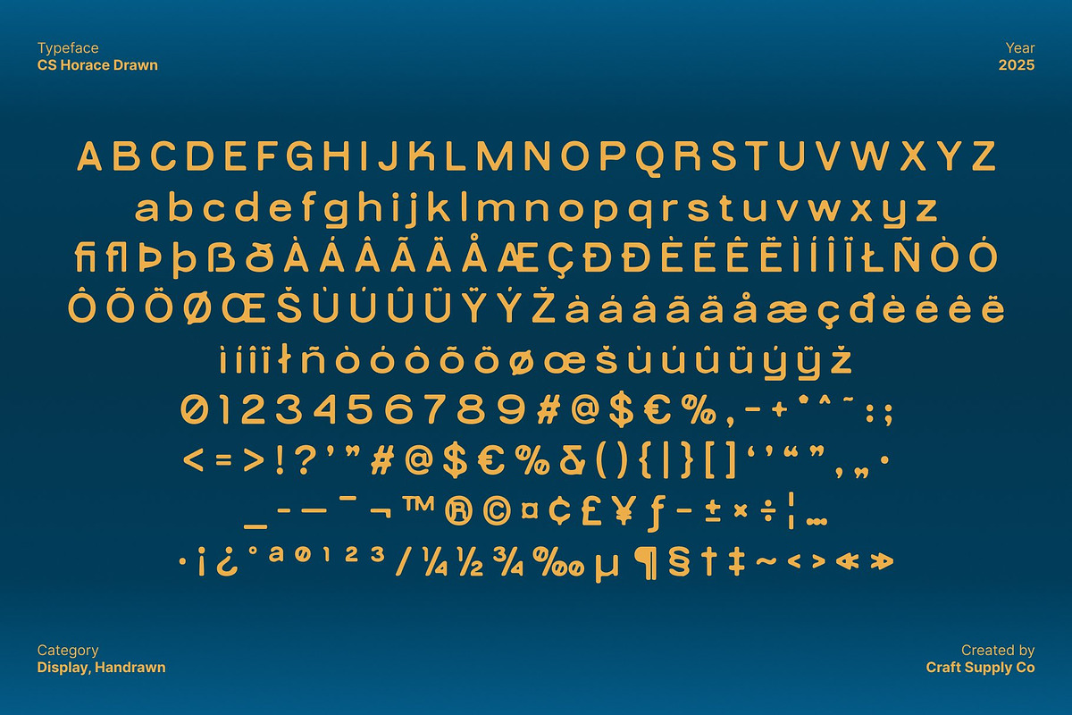 CS Horace Drawn, a Sans Serif Font by Craft Supply Co. (Photo 8 of 8)