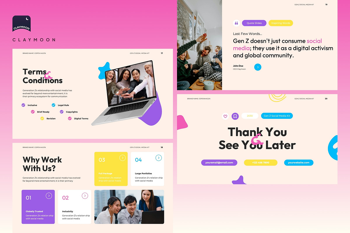 Agency & Creator Kit Pitch Deck, a Presentation Template by Claymoon Lab (Photo 7 of 7)