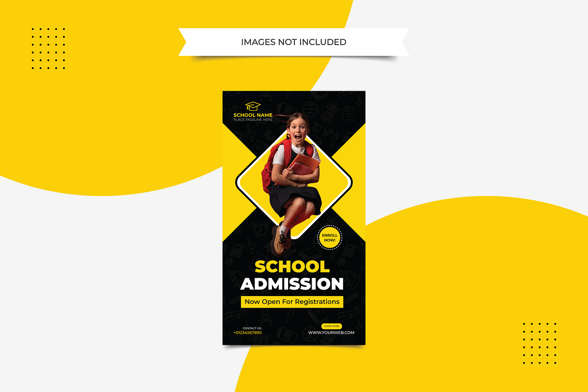 School Admission Banner, a Social Media Template by taieefbakshi (Photo 3 of 3)