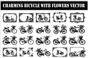 Charming Bicycle with Flowers, an Illustration by Amazin_art (Thumbnail 1 of 21)