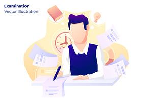 Examination - Vector Illustration