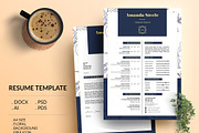 Floral CV / Resume template / N, a Resume Template by Showy68 Template (Thumbnail 1 of 5)