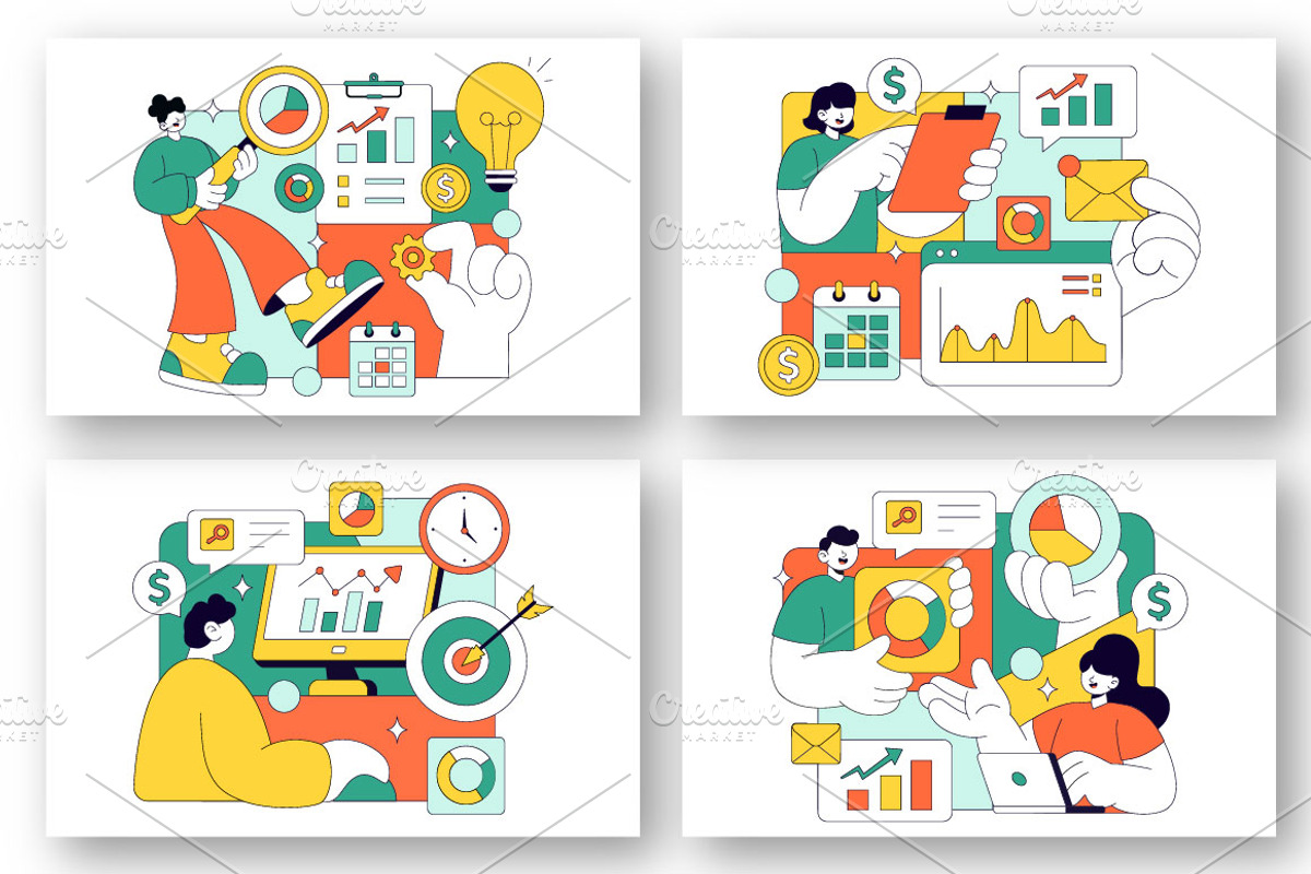 10 Market Research and Analysis, a Finance Illustration by denayunebgt (Photo 3 of 4)