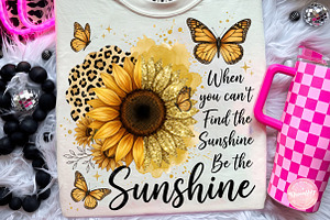 Sunflower Quote PNG, Inspirational A, an Illustration by CreationArt