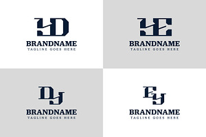 Letters YD DY YE EY Monogram Logo, a Branding & Logo Template by Pray Art Design Studio