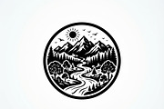 60 Eco Globe Landscape Silhouette, a Technology Illustration by Amazin_art (Thumbnail 11 of 29)