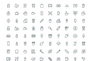 540 Food Line Icons