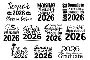 Senior 2026 Svg Bundle, a Graphic by M9 Design