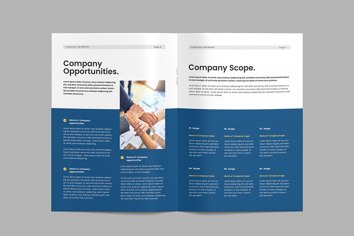 HR employee handbook template, a Brochure Template by afsar.hossain (Photo 3 of 7)