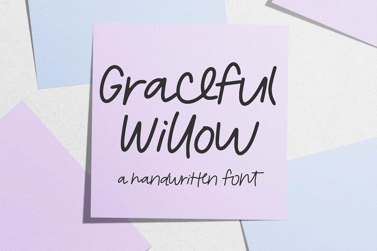Graceful Willow Script, a Handwritten Font by Beck McCormick (Photo 1 of 10)