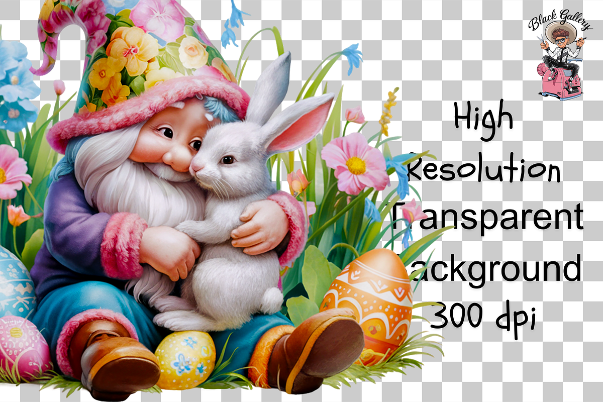 Easter Gnome Clipart PNG Bundle, an Illustration by Clipart Bloom (Photo 17 of 18)