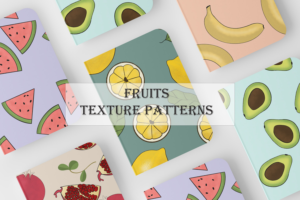 Fruits seamless patterns, a Pattern Graphic by Le.nart (Photo 1 of 6)