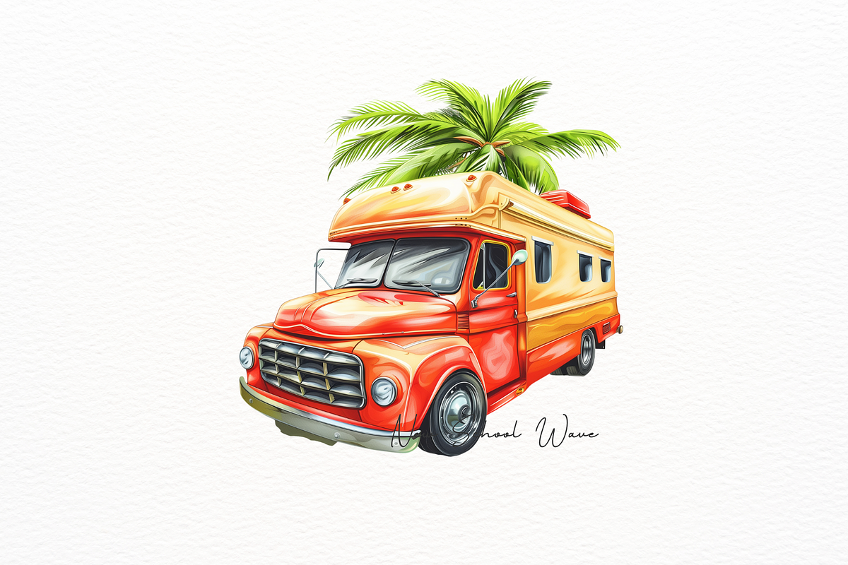 Hyperrealistic Truck and Trees, a Transportation Illustration by New-School-Wave (Photo 3 of 5)