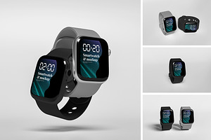 Digital Smartwatch Screen Mockup, a Wearable Device Mockup by AnasStudio