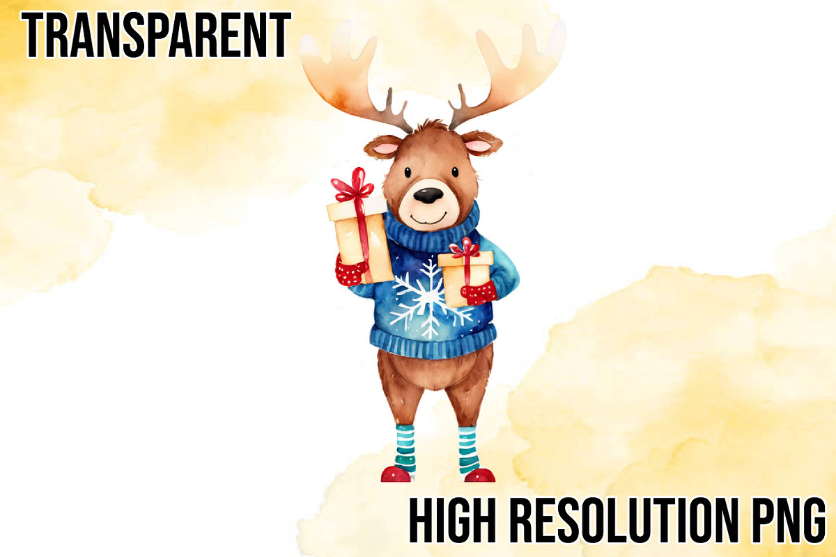 Funny Christmas Moose, an Illustration by Wow Magic (Photo 2 of 4)