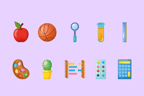 School Supplies & Learning Tools Set preview 2