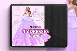 Procreate dresses stamps