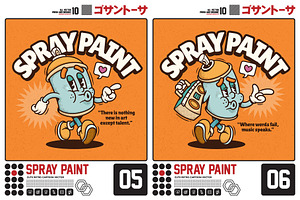 Spray Paint Retro Cartoon