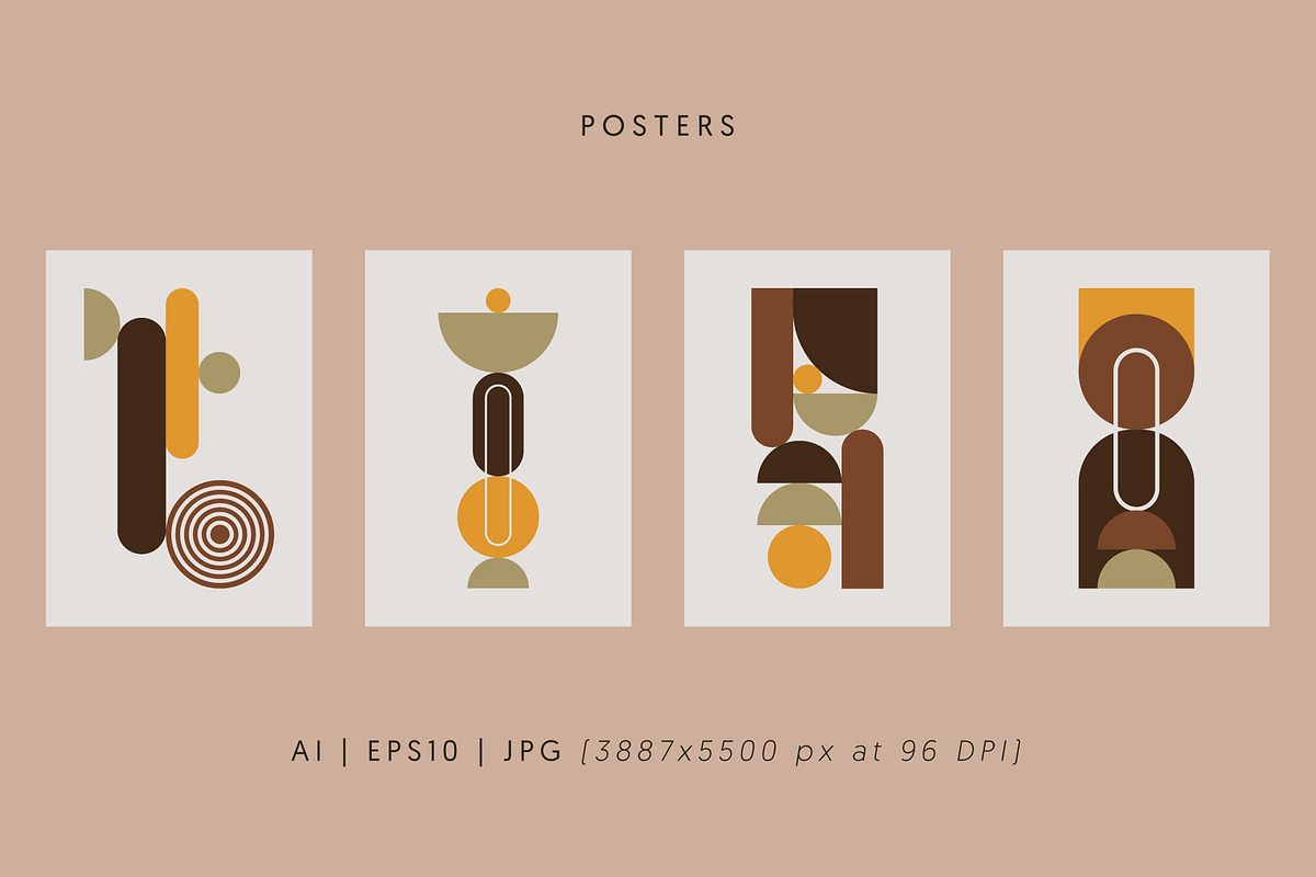 Mid-Century Modern Posters, a Decorative Illustration by Léo Alexandre (Photo 6 of 11)