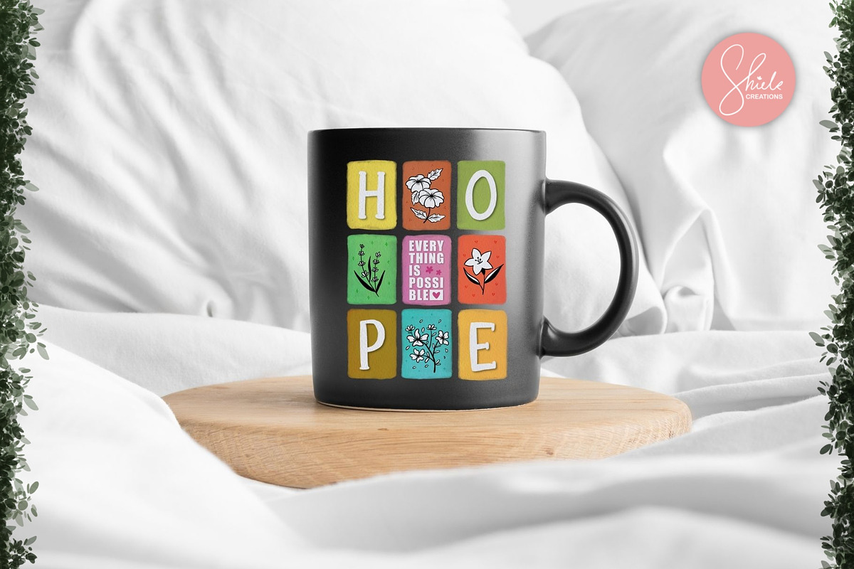 HOPE - Positive Vibes PNG Clipart, a Decorative Illustration by shielscreations (Photo 7 of 15)