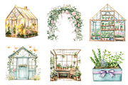 Spring Greenhouse Clipart, an Illustration by CreationArt (Thumbnail 2 of 5)