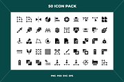 50 Vector edition icons, an Outline Icon by Wencory (Thumbnail 1 of 2)