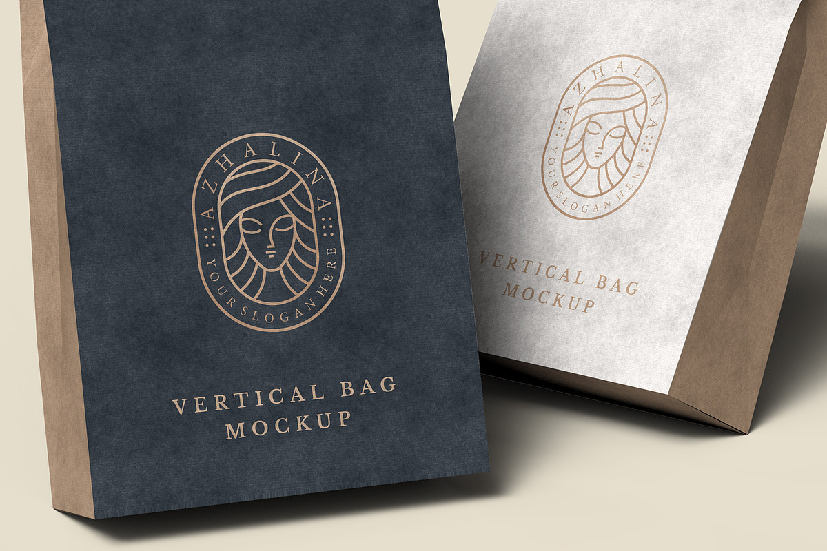 Kraft Paper Vertical Bag Mockup, a Packaging Mockup by Illusiongraphic (Photo 15 of 22)