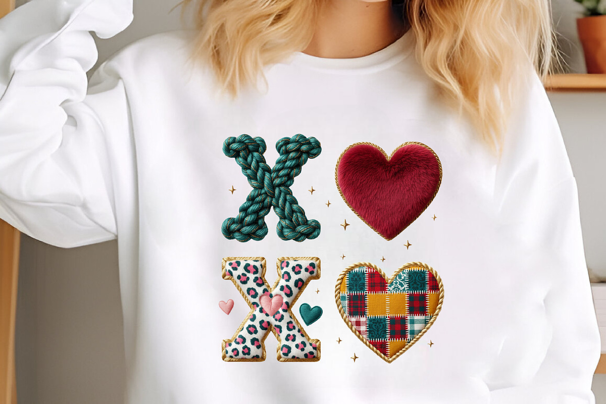Latch Hook Yarn Valentine XOXO Png, an Illustration by designcity5 (Photo 1 of 8)