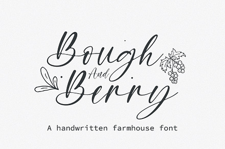 Bough and Berry - Handwritten font
