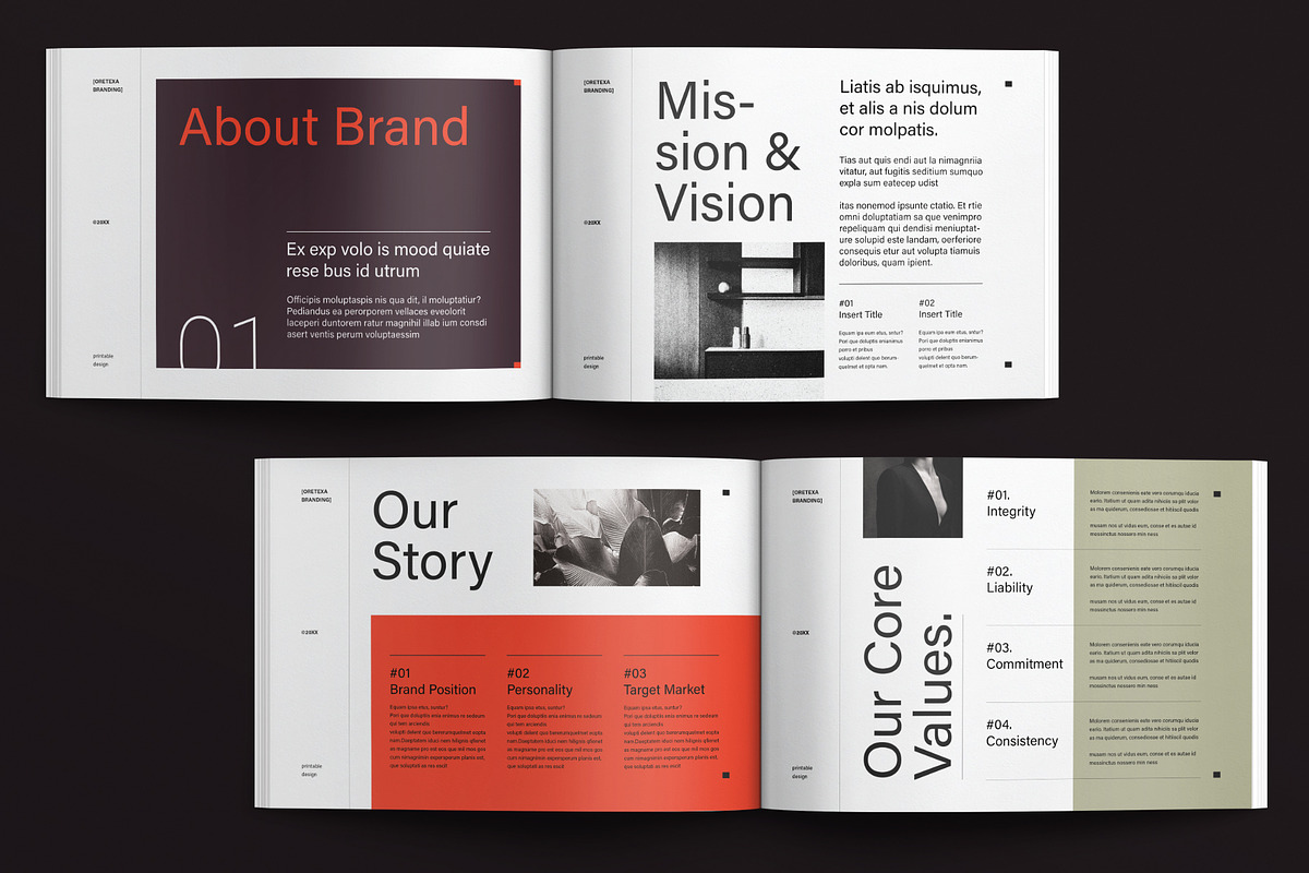 Creative Brand Identity Guidelines, a Brochure Template by E-Type (Photo 3 of 12)