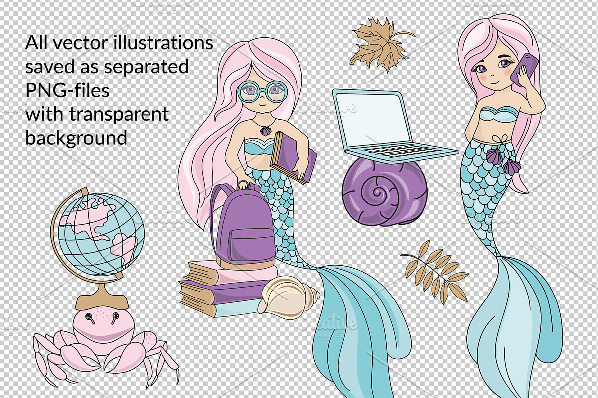 MERMAID SCHOOL, a Decorative Illustration by FARAWAYKINGDOM (Photo 3 of 11)
