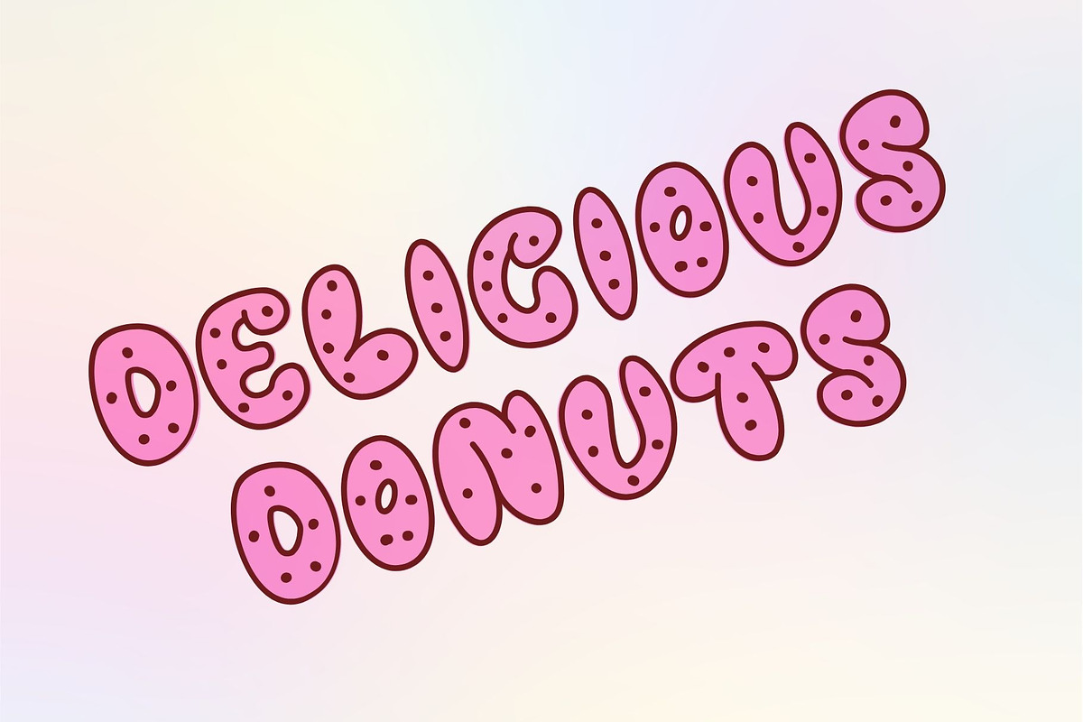 Melted Donuts, a Handwritten Font by Letterafa Studio (Photo 3 of 7)