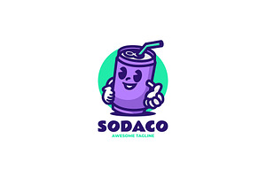 Soda Mascot Cartoon Logo, a Branding & Logo Template by Artnivora.Std