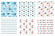 Sea Spirit - Watercolor Clip Art Set, an Illustration by Mashamashastu (Thumbnail 3 of 6)