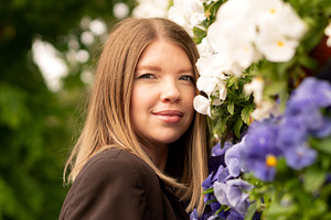 Young woman posing near outdoor, a Person Photo by Elena Vagengeim